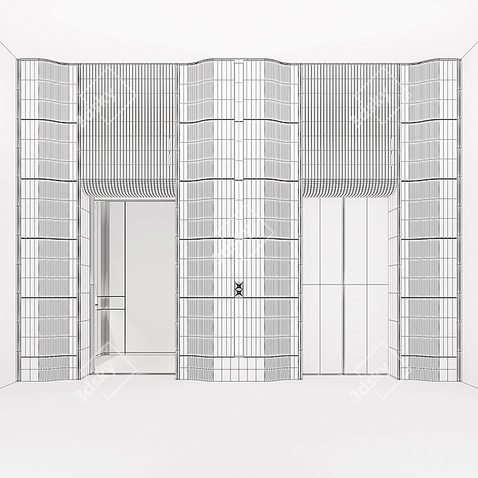 Modern Elevator Lobby Design Bundle 3D model image 4