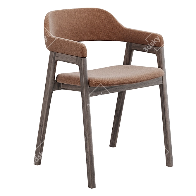 Modern Abilene Dining Armchair 3D model image 5