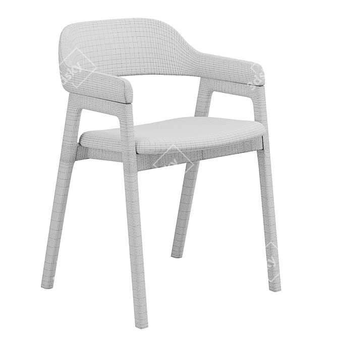 Modern Abilene Dining Armchair 3D model image 7