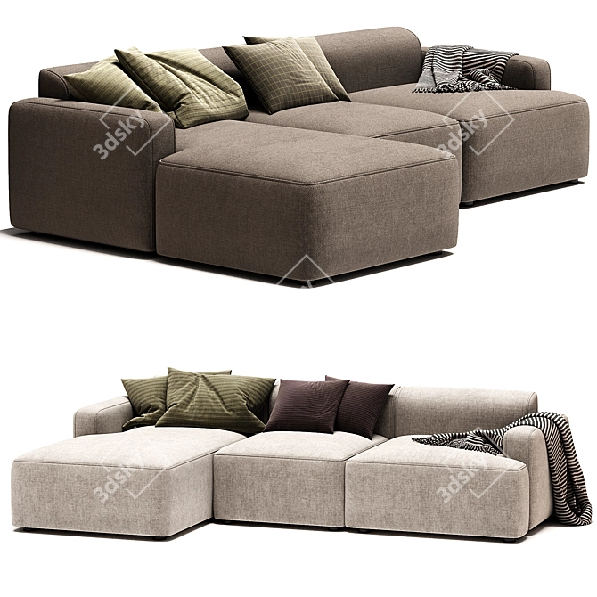 Melva Pana Corner Sofa 4-Plazas 3D model image 4