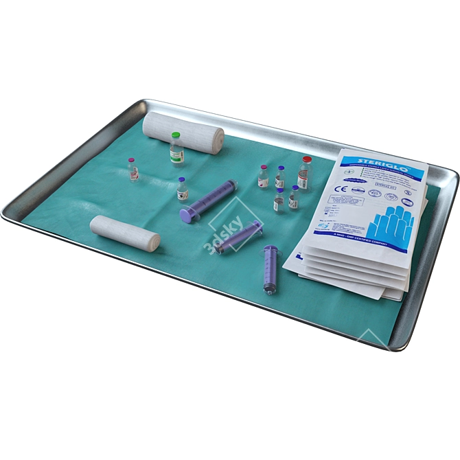 Medical Tray 3D Model Kit 3D model image 2