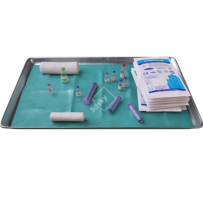 Medical Tray 3D Model Kit 3D model image 3