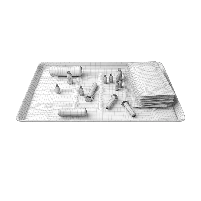 Medical Tray 3D Model Kit 3D model image 5