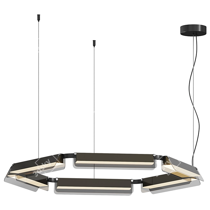  Adjustable Pendant Light with Cords 3D model image 2