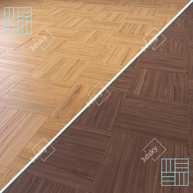 High-Quality Wooden Floor Model 3D model image 1