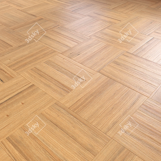 High-Quality Wooden Floor Model 3D model image 2