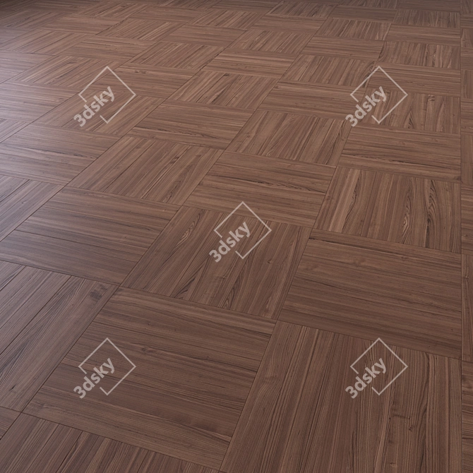 High-Quality Wooden Floor Model 3D model image 3