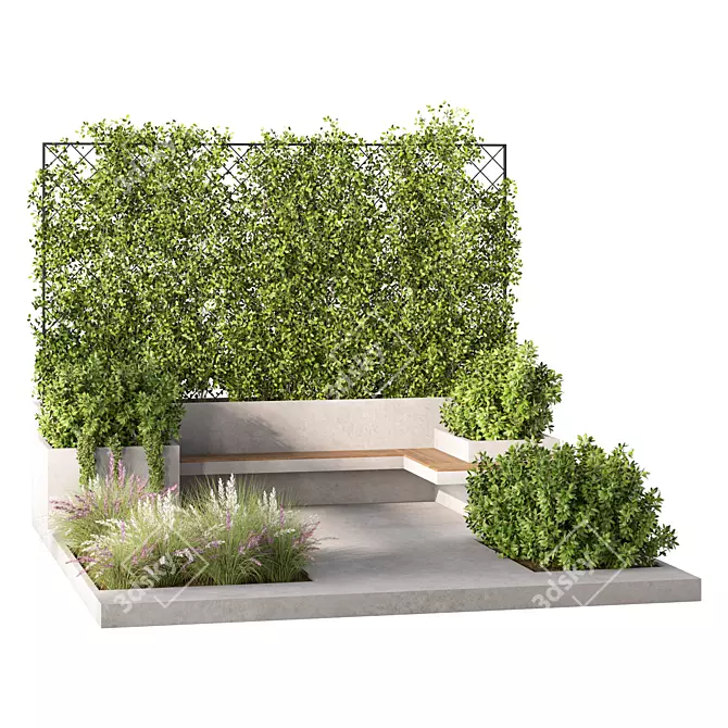 Elevated Rooftop Garden Oasis 3D model image 2