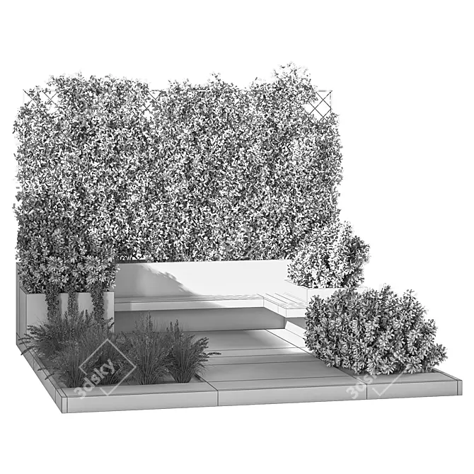 Elevated Rooftop Garden Oasis 3D model image 5