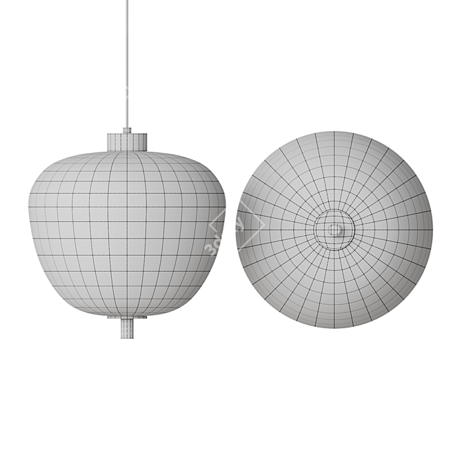 Ravi Glass Pendant Light Fixture 3D model image 4