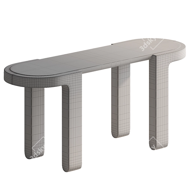 Elegant Foldable Dining Table 3D model image 6