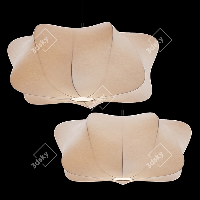 Sleek Cirrus Pendant Light 3D model image 2