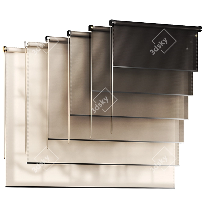 Shadow Play Roller Blinds 3D model image 1