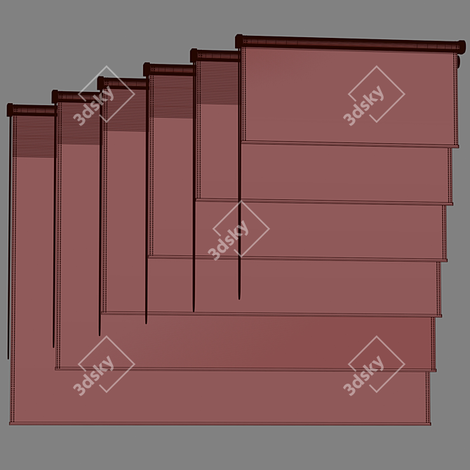 Shadow Play Roller Blinds 3D model image 3