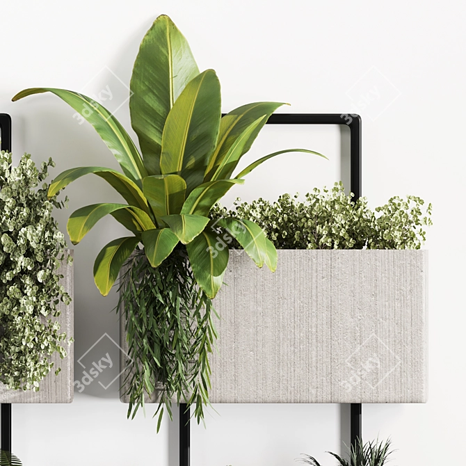 High-Quality Indoor Hanging Plant Set 3D model image 5