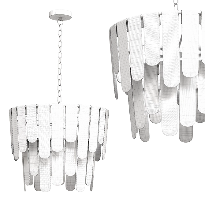 Next Grey Vittoria Pendant Chandelier 3D model image 3