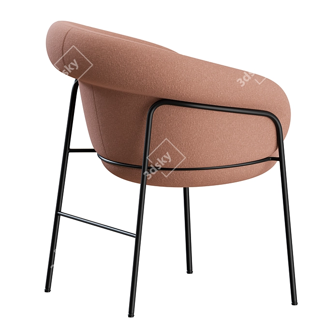 Modern Metal Ginger Chairs Set 3D model image 7