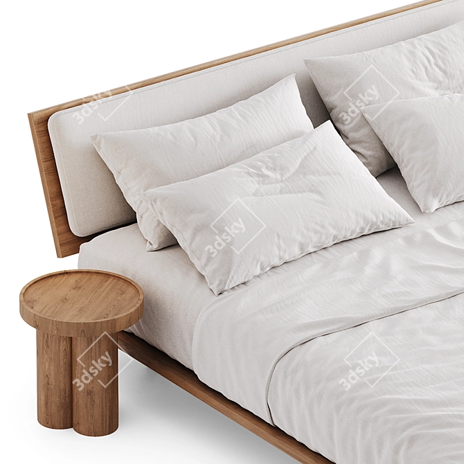 Modern Wood Bed Frame - Corona 3D model image 5