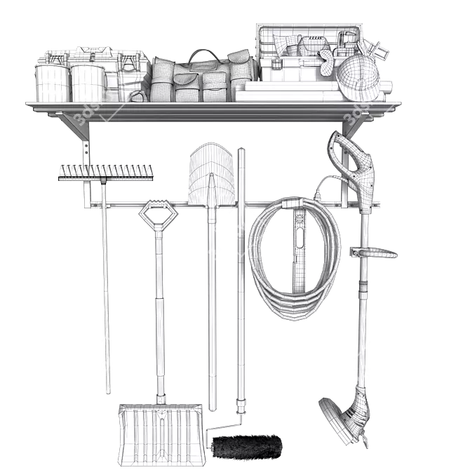  3D Garage Tools Set 3D model image 6