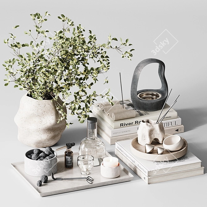 Elegant Decor Set H111 3D model image 6