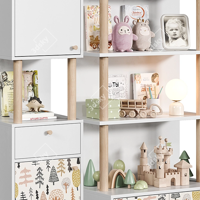 Trixie Kids Bookshelf Collection 3D model image 4