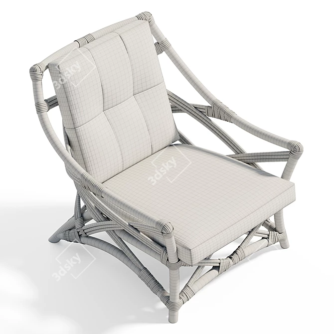 Sleek UV-Unwrapped Lounge Chair 3D model image 6