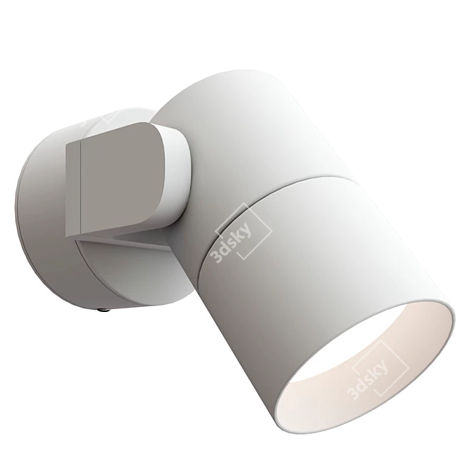 Modern Aluminum Outdoor Spotlight: TERZO LIGHT 3D model image 1