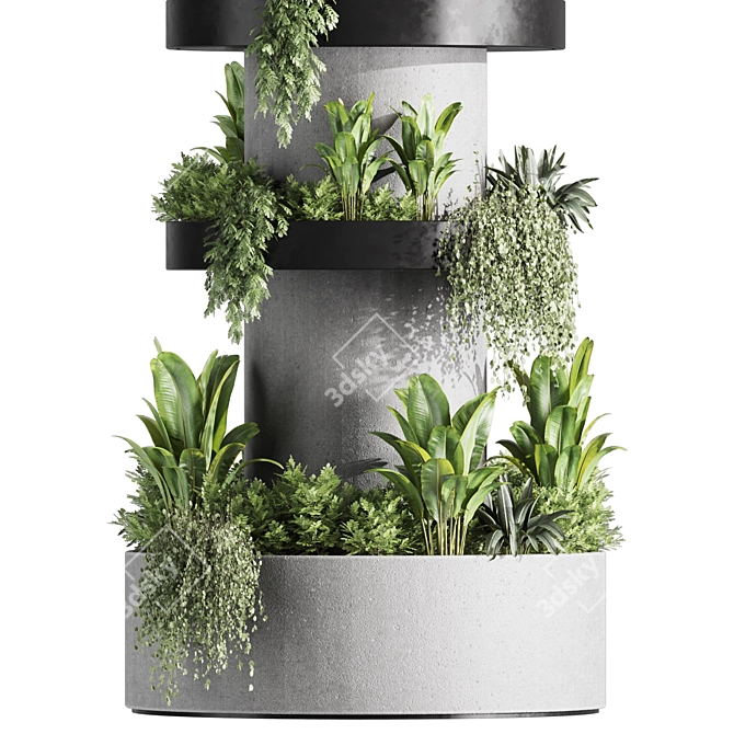 Vertical Wall Garden Set07 3D model image 3