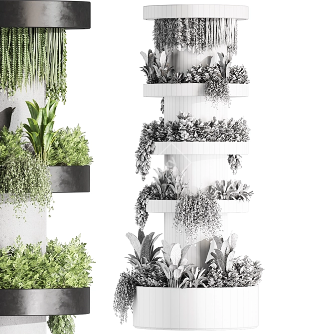 Vertical Wall Garden Set07 3D model image 6