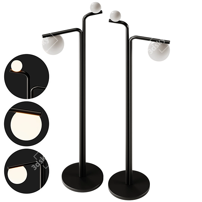 Rivatelier Bubbles Floor Lamp: Modern Elegance 3D model image 2