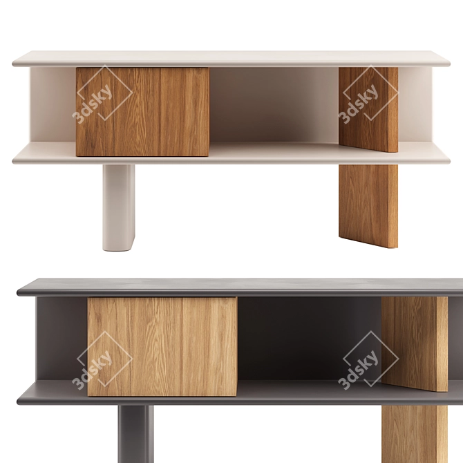 Modern Chic Morica Design Console 3D model image 1