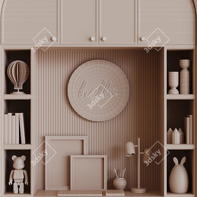  Modern Child Room Decor 3D model image 7