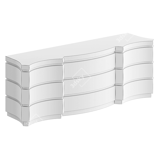 Luxury Agrippa Nightstand Cabinet 3D model image 3