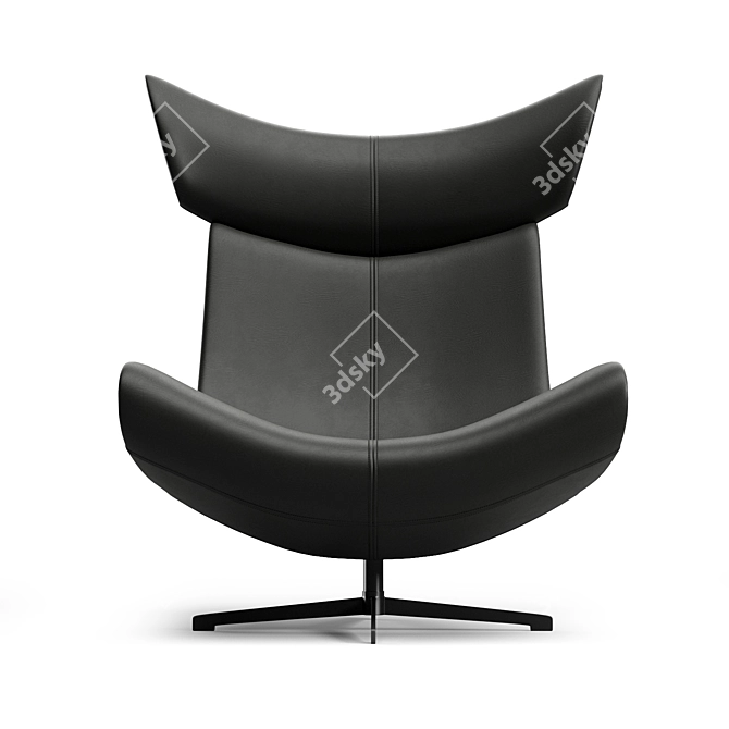 Elegant Toro Armchair, Black 3D model image 2