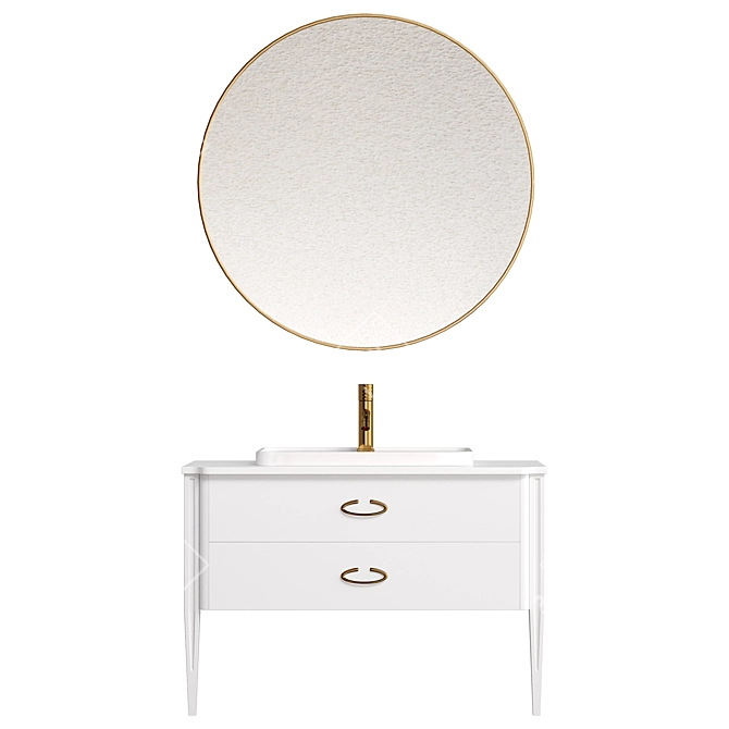 STWORKI Luna 100 White Vanity 3D model image 2