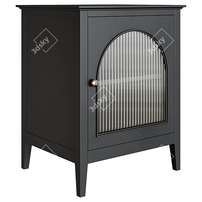 Yeerole Glass Bedside Table 3D model image 1