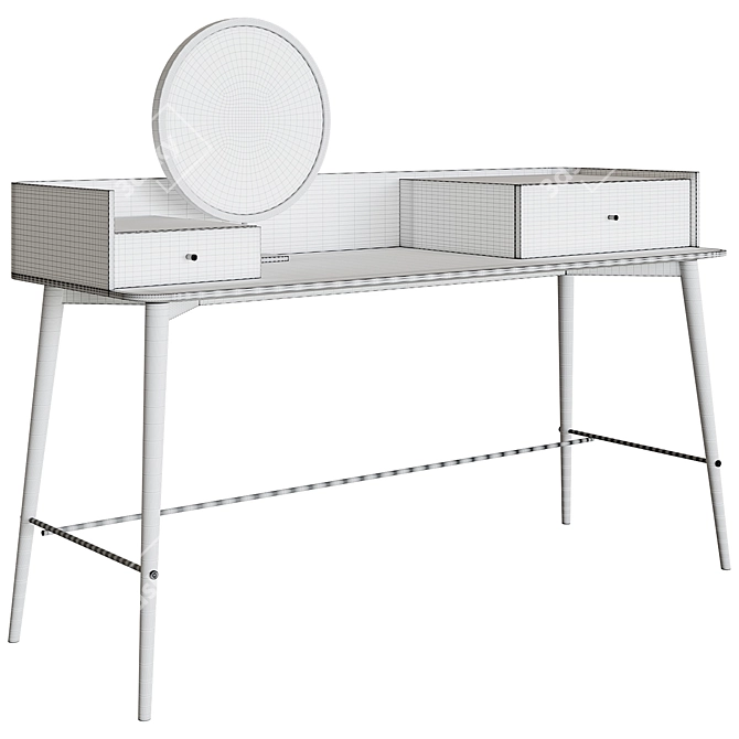 Praddy Vanity Table Smooth Model 3D model image 2