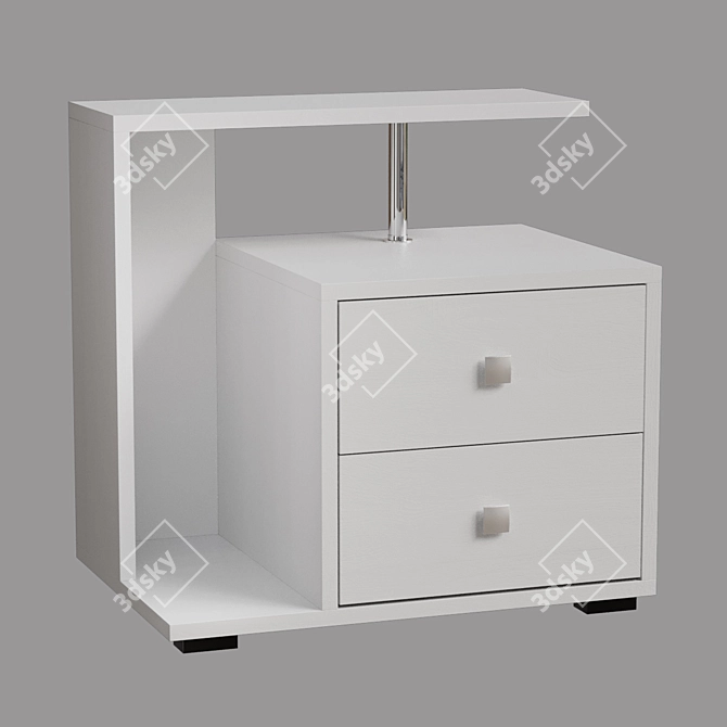 Title: Camellia Bedside Tables Set 3D model image 3