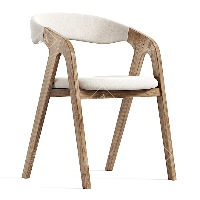 Elegant Monti Chair and Lori Dining Table 3D model image 3
