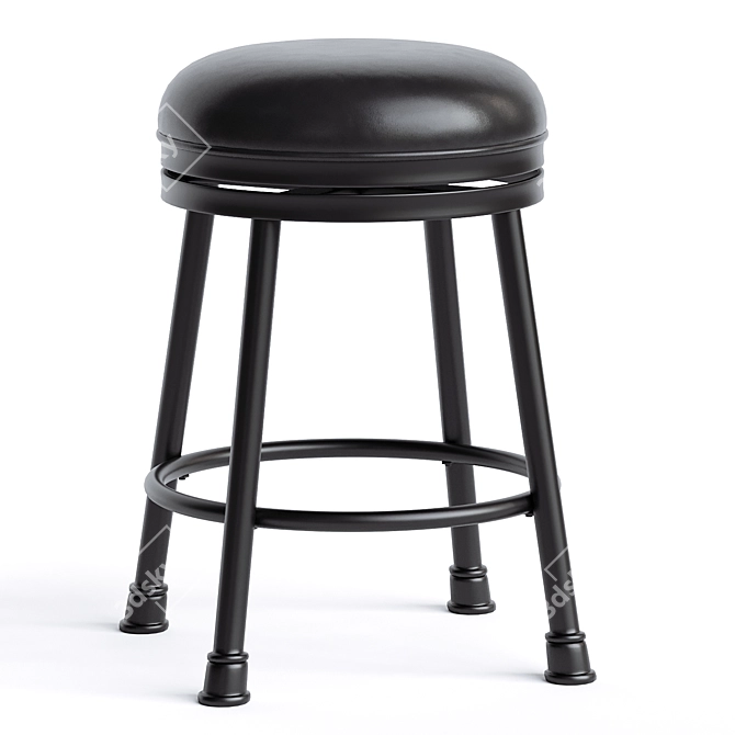 Elegant Swivel Counter Stool 3D model image 1