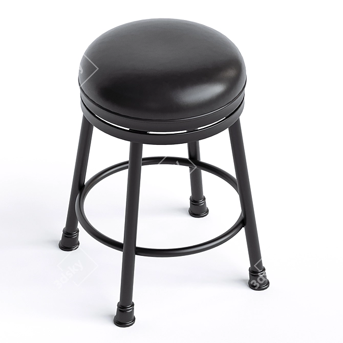 Elegant Swivel Counter Stool 3D model image 2