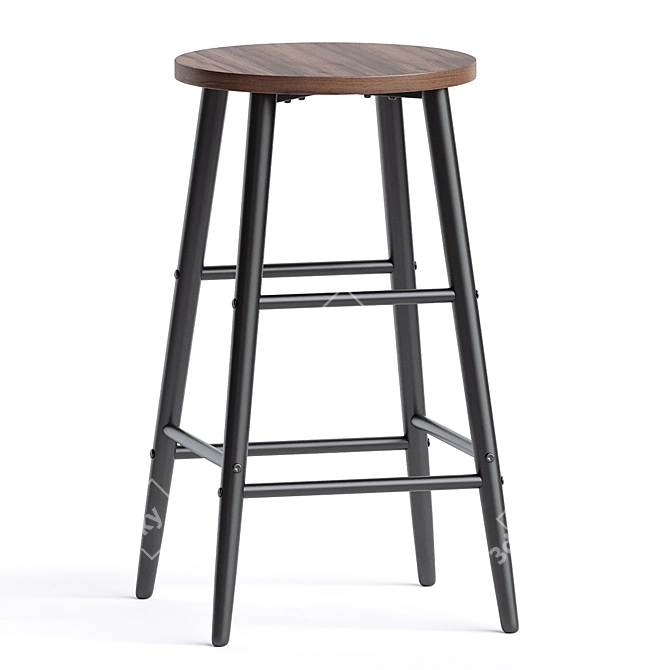 Stylish Symonds Counter Stool 3D model image 1