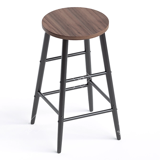 Stylish Symonds Counter Stool 3D model image 2