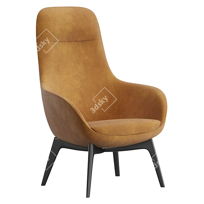 Elegant ARIEL L14 Chair by ROSSETTO 3D model image 1