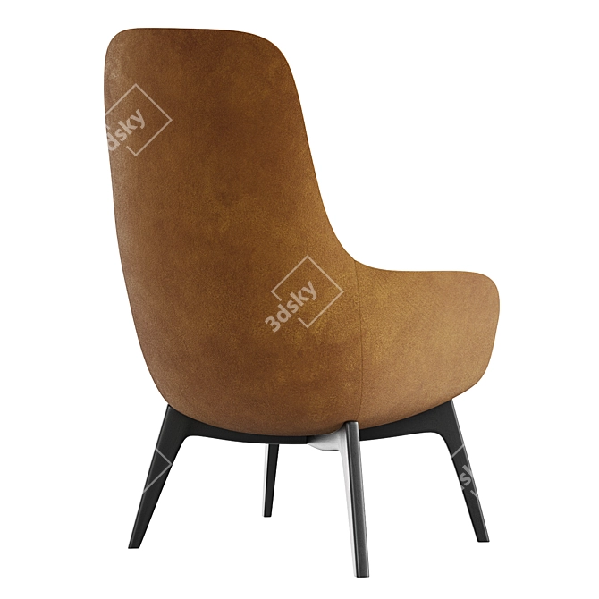 Elegant ARIEL L14 Chair by ROSSETTO 3D model image 3