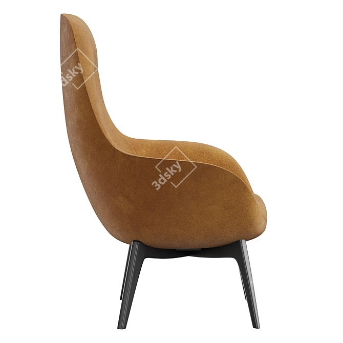 Elegant ARIEL L14 Chair by ROSSETTO 3D model image 4