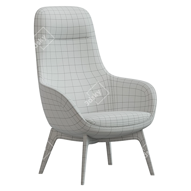 Elegant ARIEL L14 Chair by ROSSETTO 3D model image 5