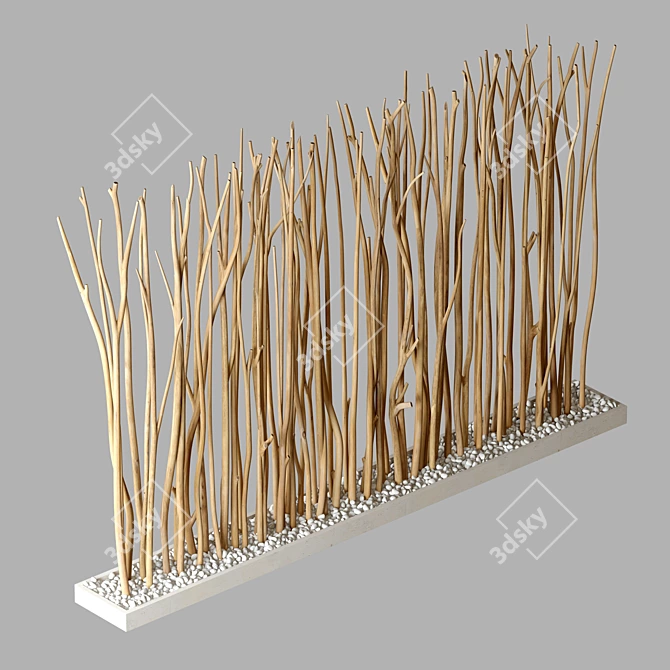 Geometric Branch Decor Model 3D model image 2