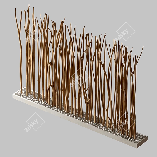 Geometric Branch Decor Model 3D model image 3