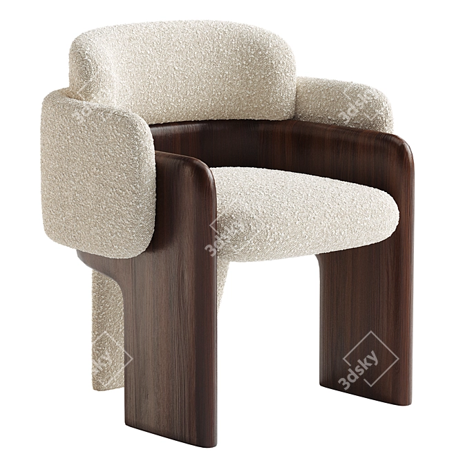 Sleek Quartet Chair Design 3D model image 3